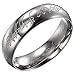BOHG Jewelry Mens Womens Wide 6mm Lord of the Rings Stainless Steel Love Engagement Wedding Band Silver
