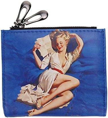 The Orient Bee 3D Print Mini Leather Wallet with Zippered Pockets for Coins Sexy