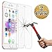 Screen Protector for iPhone 6 plus / 6s Plus 5.5” (2 packs), Jusney® 0.33mm Thin 9H Hard Crystal Clear Tempered-Glass High Response 3D Touch for Apple iPhone6s plus iphone6 plus