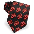 Men's Buddhist Om Microfiber Tie by The American Necktie Company in Black