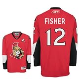 FISHER #12 Ottawa Senators RBK Premier NHL Hockey Jersey by Reebok (NHLPA Certified Custom Sewn Authentic Twill)