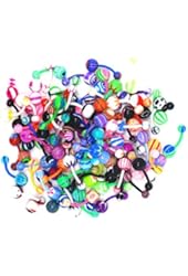 Belly Rings Packs - EasyIn BioPlast Bar - Free Shipping from USA - (25, 50, 100 Packs) - 100% Unique - by MissTwisted