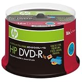 HP データ用DVD-R 16倍速対応 ホワイトワイドプリンタブル 50枚スピンドルパック DVD-R4.7HPWBX50S
