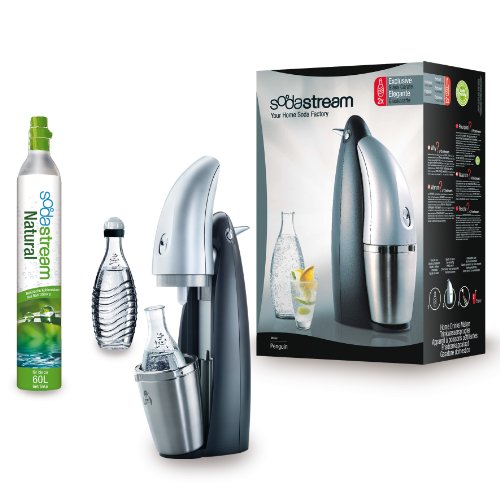 SodaStream Penguin 1016112494 Wassersprudler inkl. SSTZylinder und 2 Glaskaraffen soda maxx