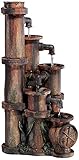 Aqueduct Rustic Pipes Industrial Outdoor Floor Fountain