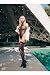 2Pc Swirl Motif Bodysuit With Snap And Matching Stocking Set (Black;One Size)