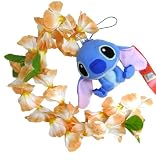 ディズニー『リロ＆スティッチ』ハワイアンレイネックストラップ　オレンジ/夏にぴったり♪