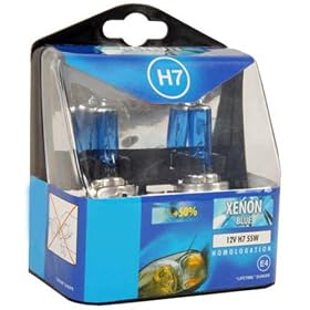 KIT 2 AMPOULE H7 TUNING XENON BLEU 12v 55W