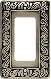 Brainerd 64046 Paisley Single Decorator Wall Plate / Switch Plate / Cover, Brushed Satin Pewter