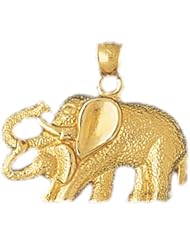 Dazzlers Solid 14k Gold Elephants Charm Pendant Available in three colors from jewelsberry (weights: 3.4 grams only)