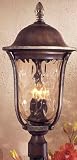 Minka Lavery Outdoor Montanero 8756-161 Cast Alum 3-LT 180w (25"H x 12"W) Post Light Mossoro Walnut