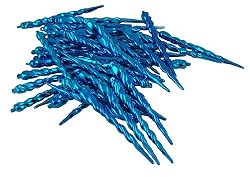 Club Pack of 36 Turquoise Blue Shatterproof Icicle Christmas Ornaments 5"