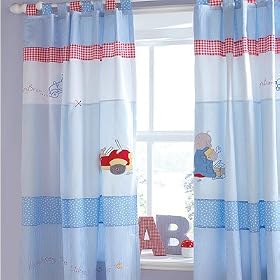 Izziwotnot Humphrey's Corner Little Red Car Tab Top Curtains, 132 x 163 Cm