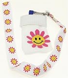 Cool - FLOWER - Funky Sock Mobile Phone / MP3 Player Holder / Bag / Pouch With Neck Cord / Lanyard
