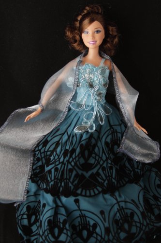 Blue Barbie Sized Doll Party Dress
