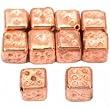 Dice Cube Beads Copper Plated Beading 9mm Approx 10Pcs