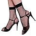 Amybria Ladies' Stylish Black Fishnet Ankle Socks 3 Pairs Ladies Gift