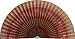 Neat Pleats Decorative Fan, Hearth Screen, or Overdoor Wall Hanging - Burgundy with Gold Stripes Bands & Iris Floral Flowers - LARGE
