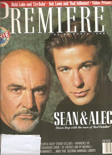 Premiere Magazine April 1990-Sean Connery and Alec Baldwin Cover