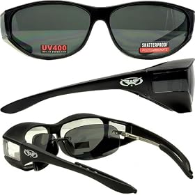 Escort Fits Over Most Prescription Eyewear Safety Glasses Smoke Lenses