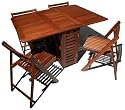 Strathwood Talbot Hardwood Folding Table and 4 Chairs