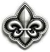 FLEUR DE LIS Belt Buckle Symbol Gothic French Iron Crest