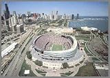 Chicago Bears - New Soldier Field Aerial - Lg - Wood Mounted Poster Print