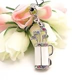 Shiny Golf Bag Cell Phone Charm Strap Multi-Color Gems