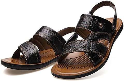 SHENGKUANG Men's Sport Casual Summer Slipper Sandals(48 M EU / 11 D(M) US,Black)