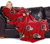 Tampa Bay Buccaneers Adult Comfy Throw Blanket with Sleeves
