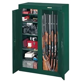 Stack - On 16 Gun Double Door Security Cabinet Hunter Green