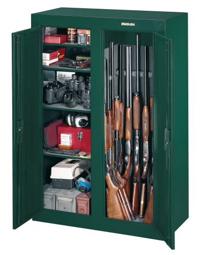 Stack - On 16 Gun Double Door Security Cabinet Hunter Green