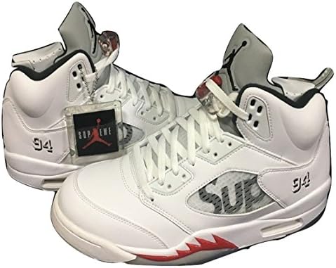 Supreme Air Jordan Retro 5 Collaboration White US 11