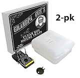 No Touch Mouse Snap Trap In Clear Box - No See Pet Safe Kid Friendly Mice - 2pk