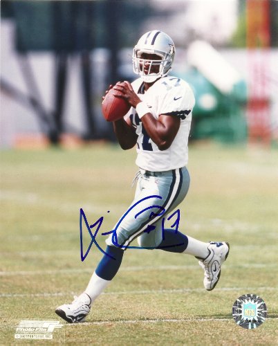 QUINCY CARTER,DALLAS COWBOYS,GEORGIA BULLDOGS,SIGNED,AUTOGRAPHED,8X10 PHOTO,COA, RARE HARD PHOTO TO FIND