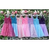 Hand Crafted in USA, Boutique Fairy Princess Sparkle Dress, Sizes 2T-10 by 