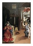 Annunciation by Lorenzo Lotto poster print,29.5 in. x 40 in.
