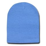 12 Short Beanies Wholesale- Sky Blue
