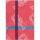 100% Cotton Lobster Jacquard Check Dishtowel Red 18 X 28 Set 6 by Traders and Company