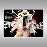 MICHAEL JACKSON MUSIC AND DANCE A1 CANVAS ART PRINT