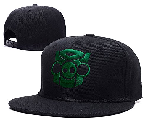 ANDREYD Angry Birds Transformers Logo Adjustable Snapback Embroidery Hats Caps - Black/Green