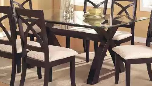 Glass Top Dining Table by Poundex