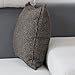 Jepeak Burlap Linen Charcoal Grey Pillow Cover Cushion Case, 24x24 Inch Farmhouse Modern Decorative Solid Square Throw Pillow Cover for Sofa Couch Livingroom Home Decoration
