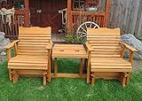 Cedar 6' Cedar Settee Glider W/stained Finish, Amish Crafted