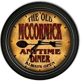 Mccormick 's Family Diner Black Cascading Pub Style Wall Clock