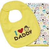 Elegant Baby Love Daddy Bib and Burp Set