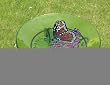 Evergreen 2GB025 Glass Bird Bath, Monarch Lilac, 18-Inches Diameter