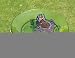 Evergreen 2GB025 Glass Bird Bath, Monarch Lilac, 18-Inches Diameter