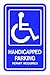Hillman 843294 Handicapped Parking Permit Required Sign, Blue and White Heavy Duty Aluminum Metal, 12x18 Inches 1-Sign