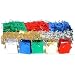 100 Assorted Metallic Tote Bags Shopping Gift Case Display 3.5"